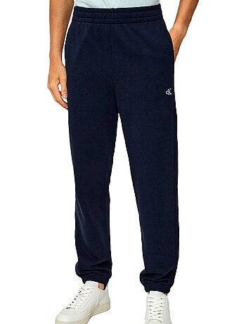 Calvin klein jeans heren joggingbroek zwart/blauw 350 terry monogram