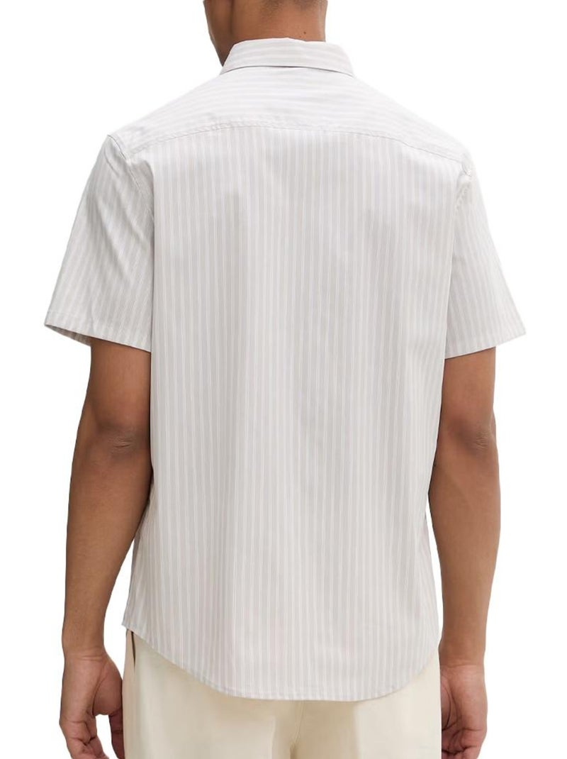 Calvin klein jeans heren overhemd beige met gestreepte print Beige - Kiabi
