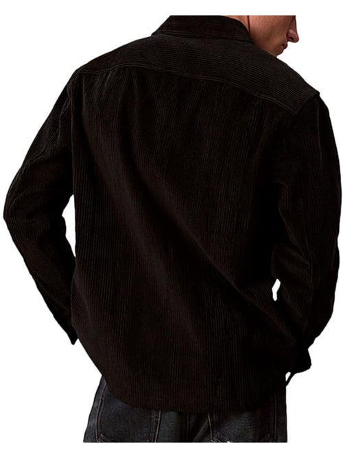 Calvin Klein Jeans Heren Overhemd Zwart Corduroy Zak - Kiabi Calvin Klein Jeans Heren Overhemd Zwart Corduroy Zak - Kiabi