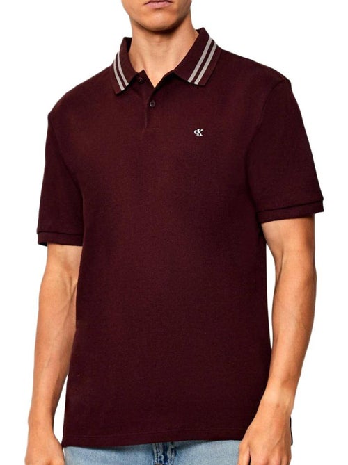 Calvin Klein Jeans Heren Polo Bruin Pique - Kiabi Calvin Klein Jeans Heren Polo Bruin Pique - Kiabi