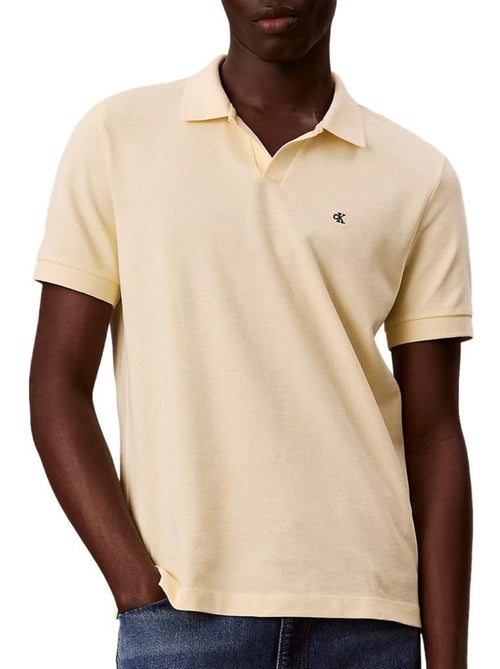 Calvin klein jeans heren polo geel met monogram piqué - Kiabi Calvin klein jeans heren polo geel met monogram piqué - Kiabi