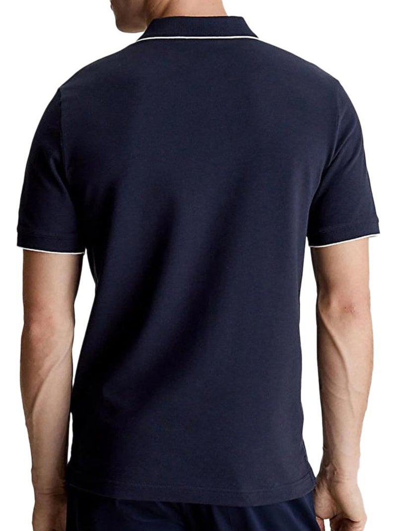 Calvin Klein Jeans Heren Polo Pique Tippin Marineblauw Marineblauw - Kiabi