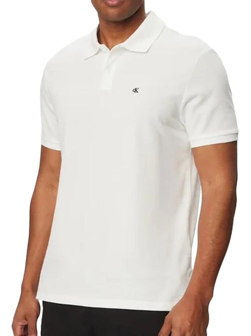 Calvin klein jeans heren polo wit met monogram piqué - Kiabi Calvin klein jeans heren polo wit met monogram piqué - Kiabi