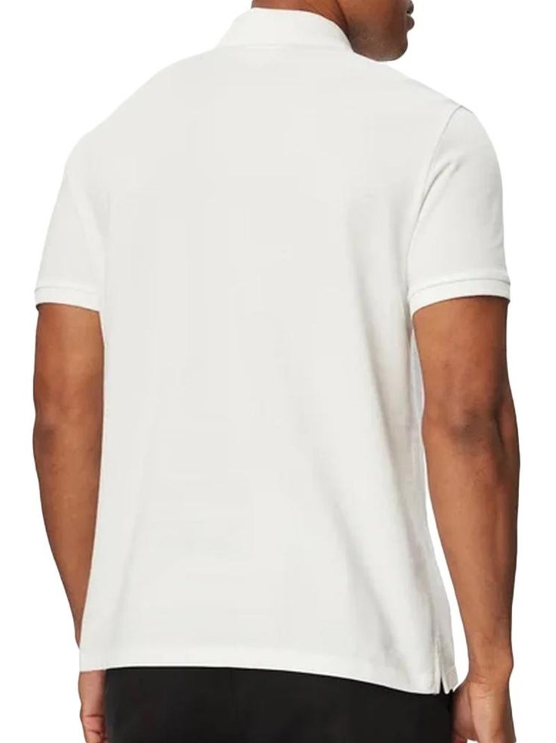 Calvin klein jeans heren polo wit met monogram piqué Wit - Kiabi