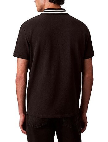 Calvin klein jeans heren polo zwart piqué