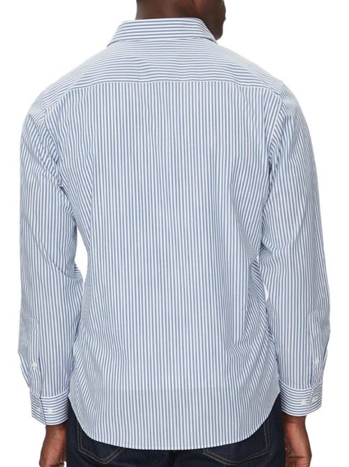 Calvin Klein Jeans Heren Poplin Gestreepte Overhemd Blauw - Kiabi Calvin Klein Jeans Heren Poplin Gestreepte Overhemd Blauw - Kiabi