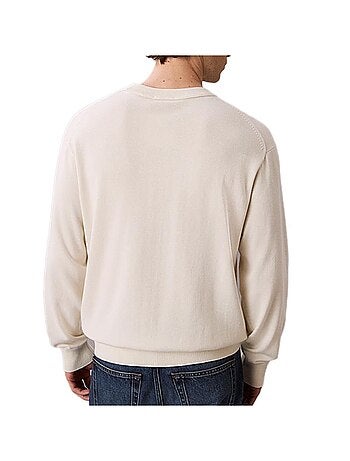 Calvin klein jeans heren relaxed fit sweater beige katoen