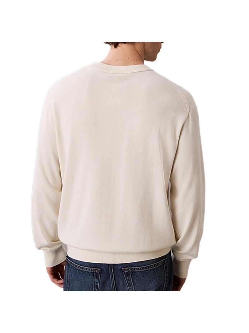 Calvin Klein Jeans Heren Relaxed Fit Sweater Beige Katoen Beige - Kiabi