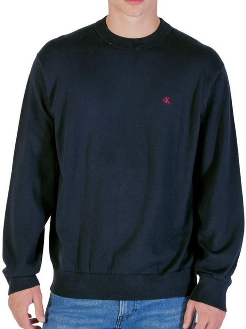 Calvin Klein Jeans Heren Relaxed Fit Sweatshirt van Katoen - Marineblauw - Kiabi Calvin Klein Jeans Heren Relaxed Fit Sweatshirt van Katoen - Marineblauw - Kiabi
