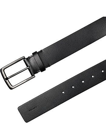 Calvin klein jeans heren riem zwart met warmth gesp