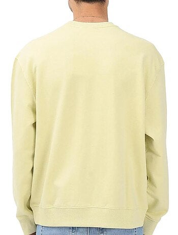 Calvin klein jeans heren sweater geel ls 350terry