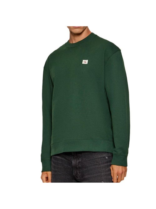 Calvin Klein Jeans Heren Sweatshirt Blauw met Badgelogo - Kiabi Calvin Klein Jeans Heren Sweatshirt Blauw met Badgelogo - Kiabi