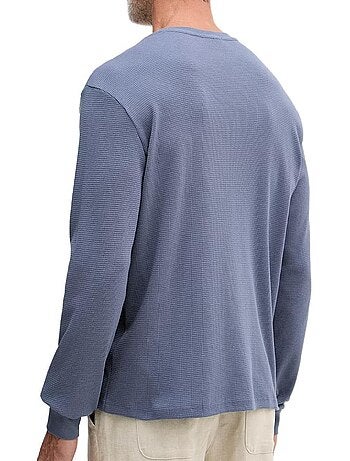 Calvin klein jeans heren wafel sweatshirt met badges - wit