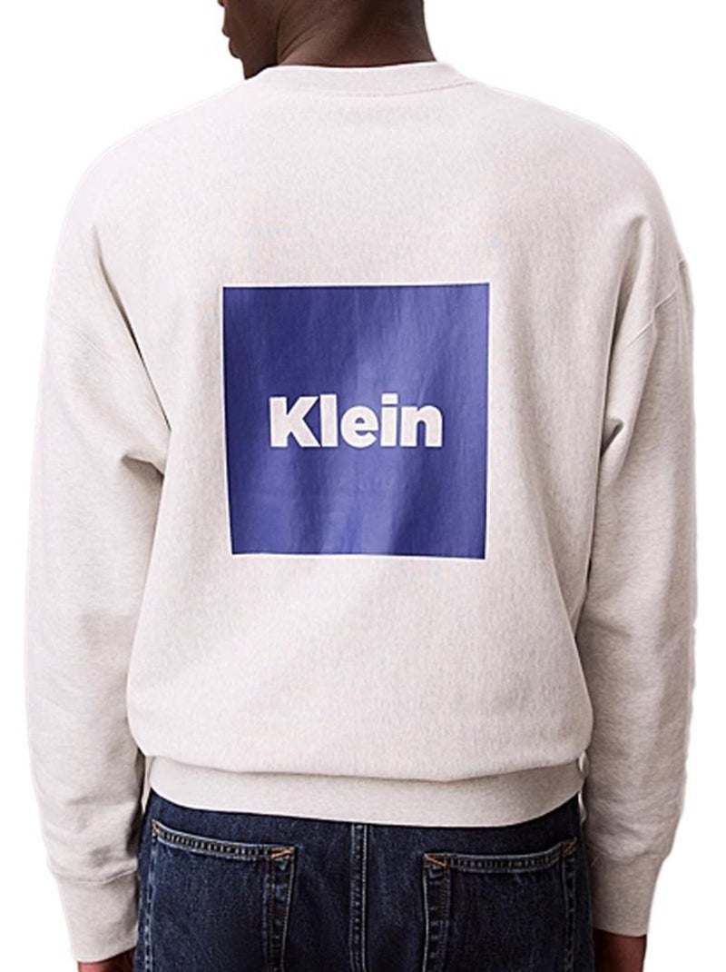 Calvin Klein Jeans Heren Sweatshirt Grijs/Blauw LV04RD216G Zilvergrijs - Kiabi