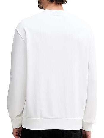 Calvin klein jeans heren sweatshirt wit met badgelogo