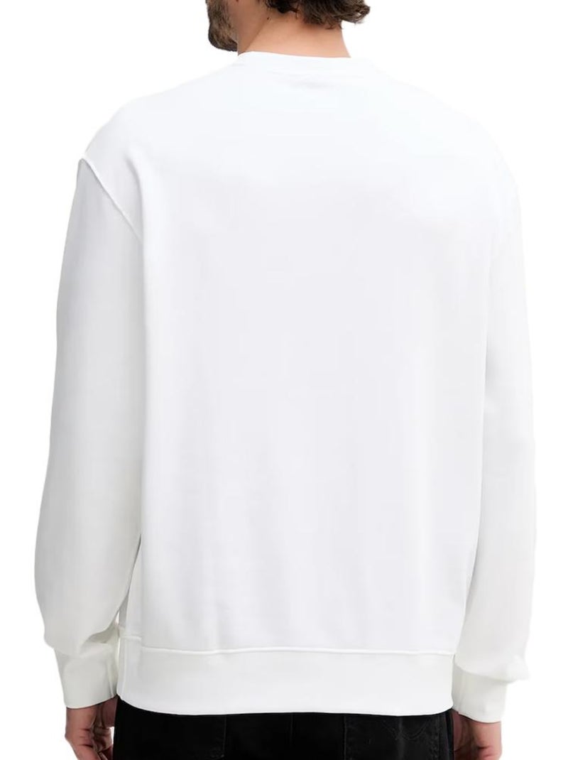 Calvin Klein Jeans Heren Sweatshirt Wit met Badgelogo Wit - Kiabi