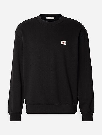 Calvin klein jeans heren sweatshirt zwart met badge