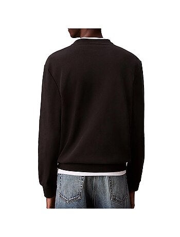Calvin klein jeans heren sweatshirt wit met badgelogo