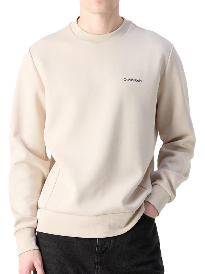 Calvin Klein Jeans Heren Sweatshirt Zwart Micro Beige - Kiabi
