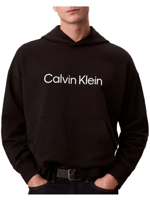 Calvin Klein Jeans Heren Sweatshirt Zwart Standaard Pasvorm - Kiabi Calvin Klein Jeans Heren Sweatshirt Zwart Standaard Pasvorm - Kiabi