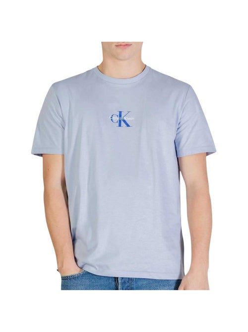 Calvin Klein Jeans Heren T-Shirt Blauw 30s Micro - Kiabi Calvin Klein Jeans Heren T-Shirt Blauw 30s Micro - Kiabi