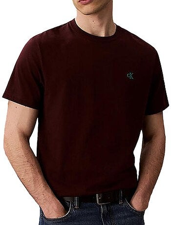 Calvin klein jeans heren t-shirt bruin easy lv04rc275g
