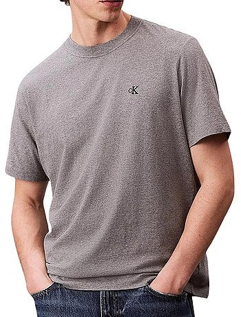 Calvin klein jeans heren t-shirt bruin easy lv04rc275g
