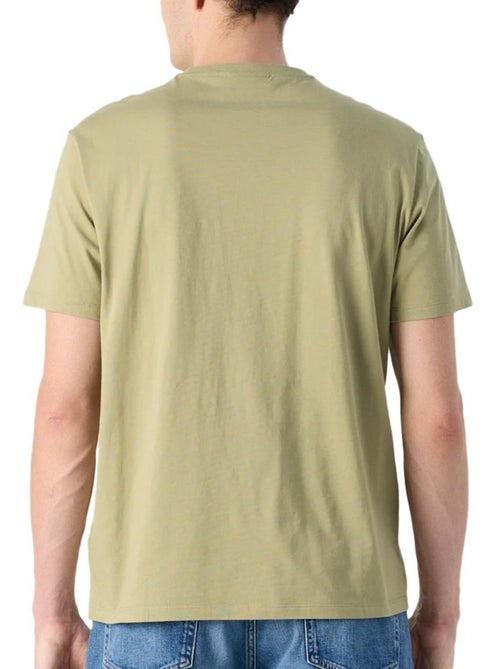 Calvin Klein Jeans Heren T-Shirt Groen met Badge - Duurzaam Katoen - Kiabi Calvin Klein Jeans Heren T-Shirt Groen met Badge - Duurzaam Katoen - Kiabi
