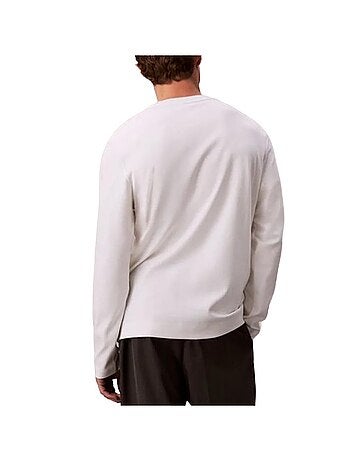 Calvin klein jeans heren t-shirt met lange mouwen wit lv04ld202g