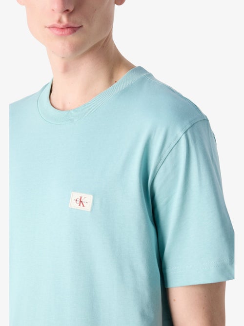 Calvin Klein Jeans Heren T-Shirt Turquoise met Logo - Kiabi