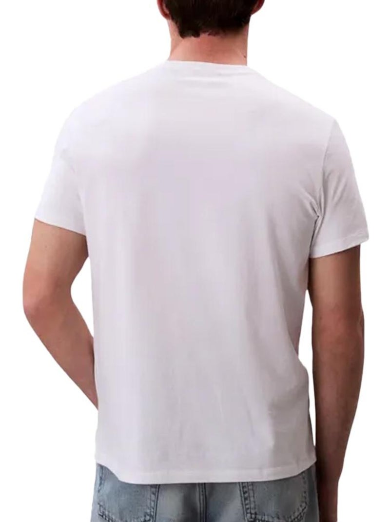 Calvin Klein Jeans Heren T-Shirt Wit met Badge - Jersey Wit - Kiabi