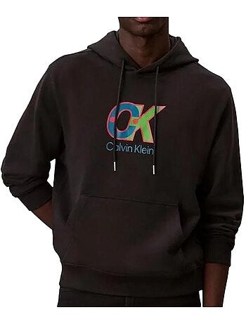 Calvin klein jeans heren terry sweatshirt zwart