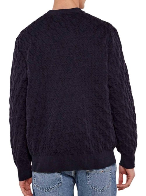 Calvin Klein Jeans Heren Trui met All-Over Print - Marineblauw - Kiabi Calvin Klein Jeans Heren Trui met All-Over Print - Marineblauw - Kiabi