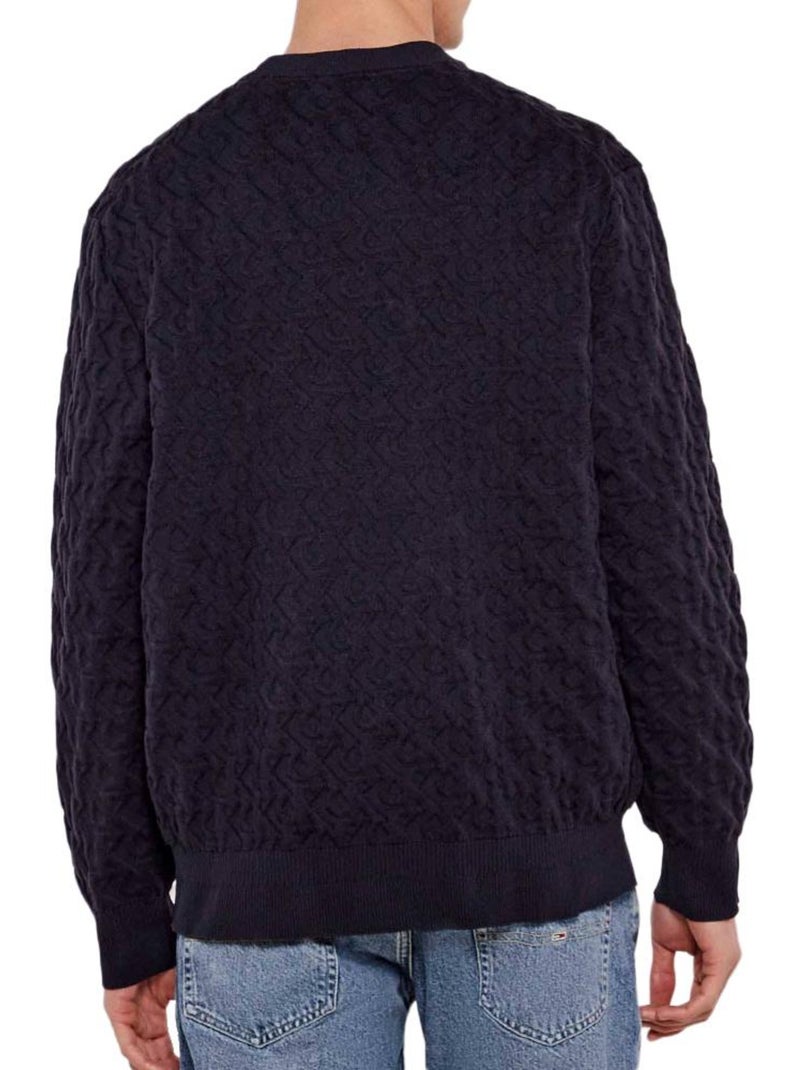 Calvin Klein Jeans Heren Trui met All-Over Print - Marineblauw Marineblauw - Kiabi