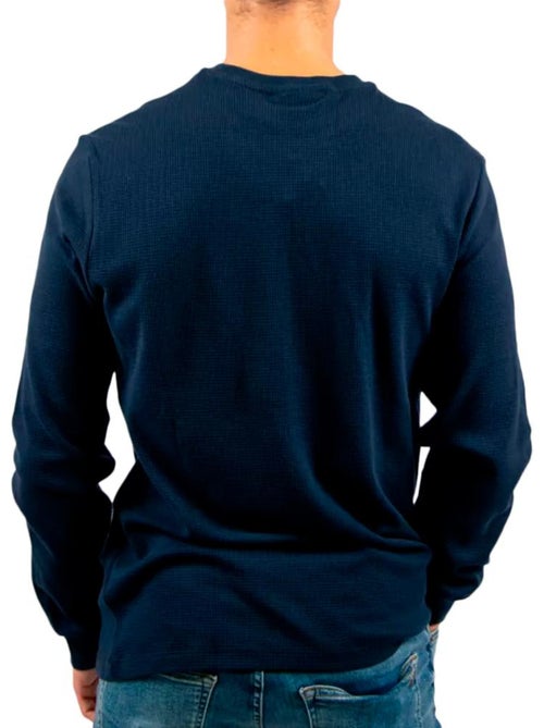 Calvin Klein Jeans Heren Wafel Sweatshirt met Badge - Marineblauw - Kiabi Calvin Klein Jeans Heren Wafel Sweatshirt met Badge - Marineblauw - Kiabi