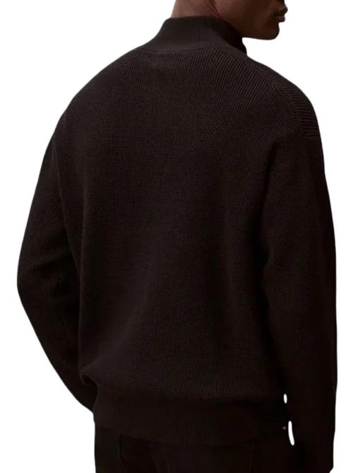 Calvin Klein Jeans Heren Wafel Sweatshirt Zwart - Kiabi Calvin Klein Jeans Heren Wafel Sweatshirt Zwart - Kiabi