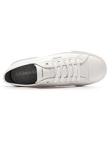 Calvin klein jeans heren witte sneakers met veters