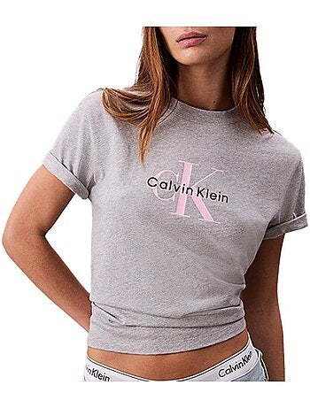 Calvin klein jeans hero t-shirt voor dames, roze