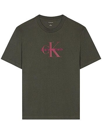 Calvin klein jeans hero t-shirt grijs/roze voor heren