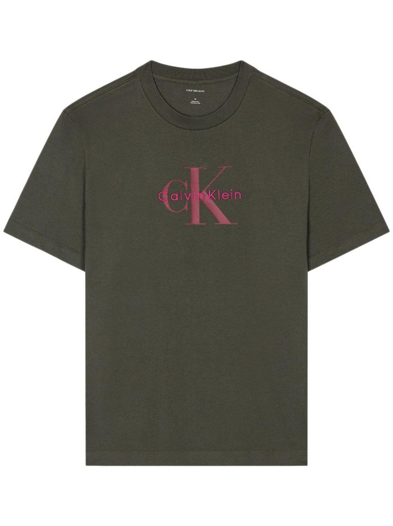 Calvin Klein Jeans Hero T-shirt Grijs/Roze voor Heren Kaki - Kiabi