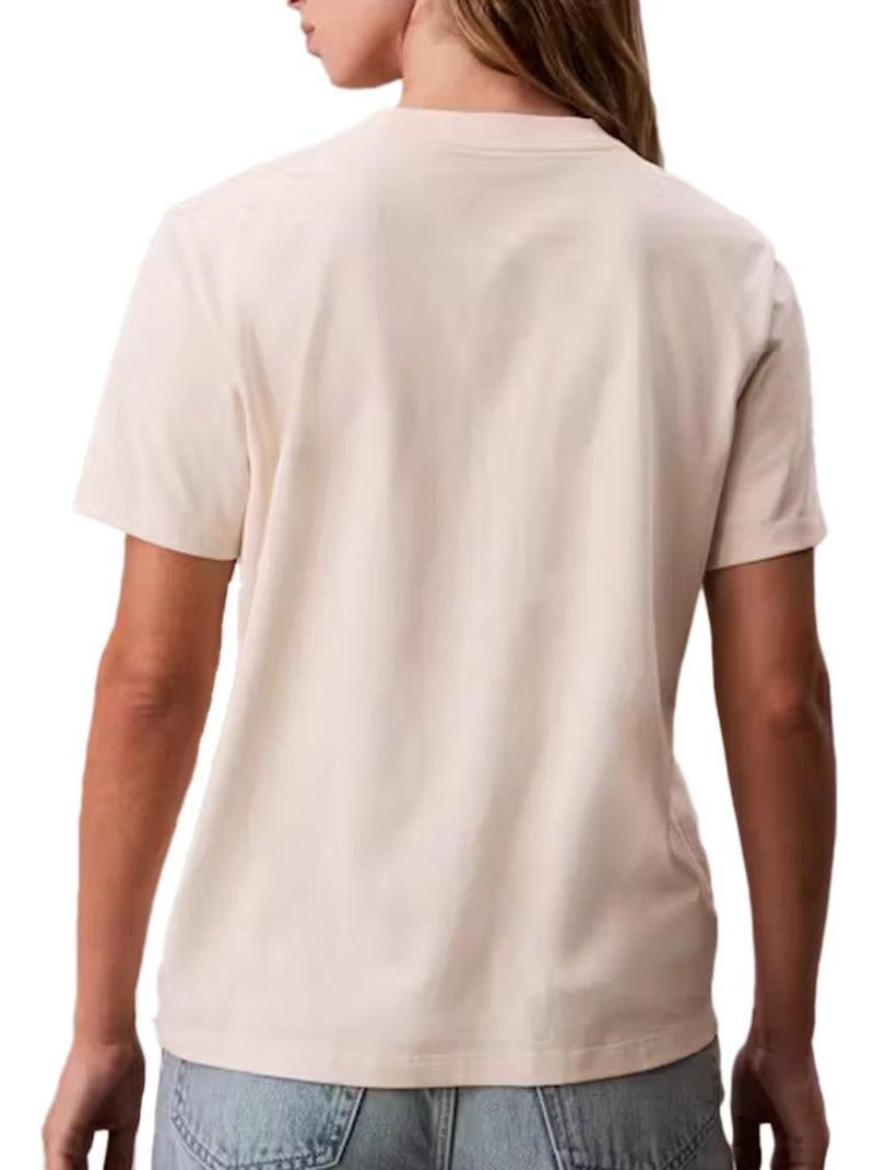 Calvin Klein Jeans Hero T-shirt voor Dames - Beige Beige - Kiabi
