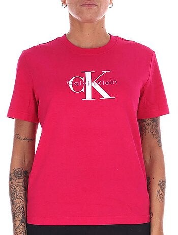 Calvin klein jeans hero t-shirt voor dames, roze