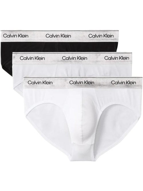 Calvin klein jeans hip briefs - set van 3 zwart/wit/grijs slips voor heren - Kiabi Calvin klein jeans hip briefs - set van 3 zwart/wit/grijs slips voor heren - Kiabi