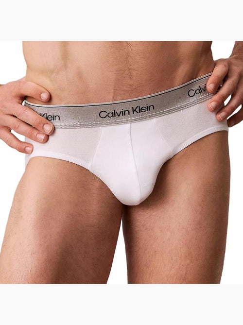 Calvin klein jeans hip briefs - set van 3 zwart/wit/grijs slips voor heren - Kiabi Calvin klein jeans hip briefs - set van 3 zwart/wit/grijs slips voor heren - Kiabi