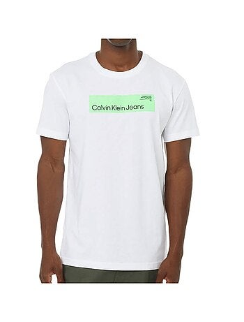 Calvin klein jeans hyper real wit t-shirt voor heren