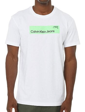 Calvin klein jeans hyper real wit t-shirt voor heren