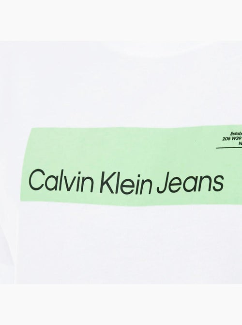 Calvin klein jeans hyper real wit t-shirt voor heren - Kiabi