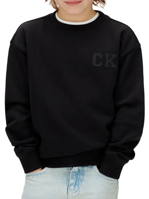 Calvin klein jeans jongens sweatshirt zwart relaxed crewneck - Kiabi Calvin klein jeans jongens sweatshirt zwart relaxed crewneck - Kiabi