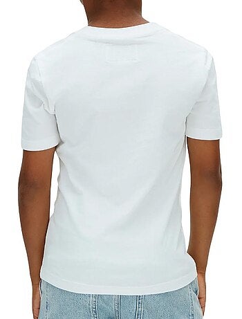 Calvin klein jeans jongens t-shirt lichtblauw gestapeld logo