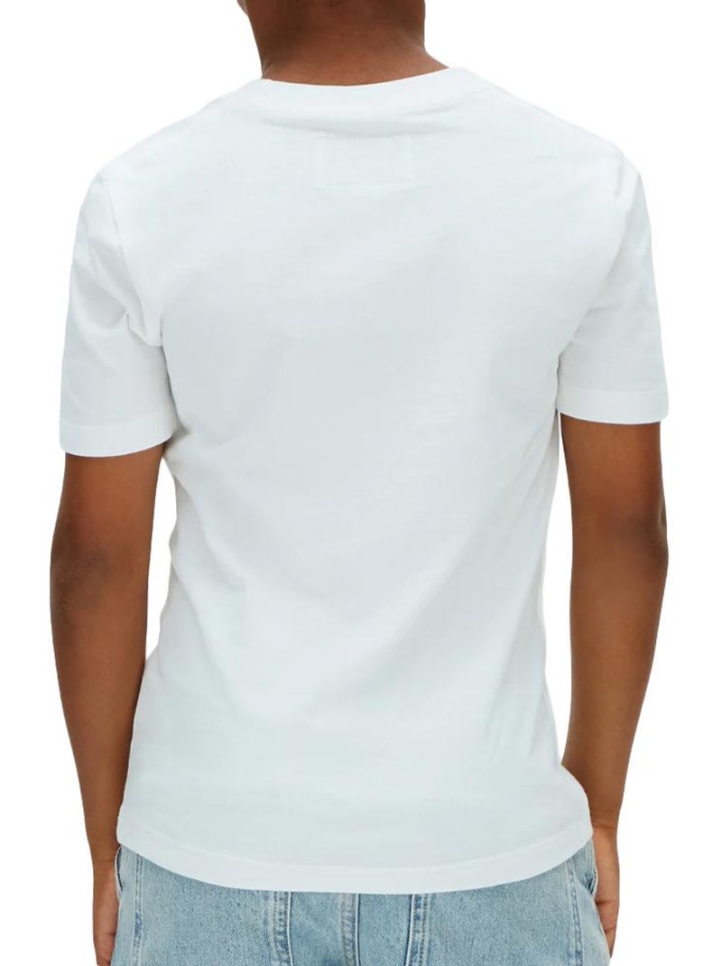 Calvin klein jeans jongens t-shirt lichtblauw gestapeld logo Blauw - Kiabi
